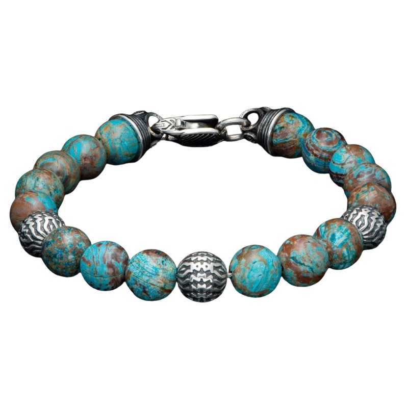 William Henry Seaside Blue Agate Bracelet